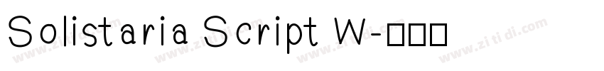 Solistaria Script W字体转换